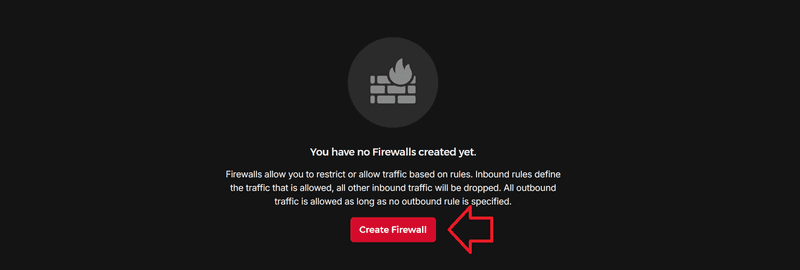 Select create firewall
