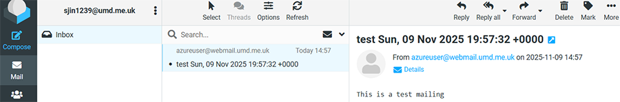 roundcube email content